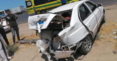 Algomhuria algdeda - إصابة 4 أشخاص إثر حادث انقلاب سيارة فى الجيزة